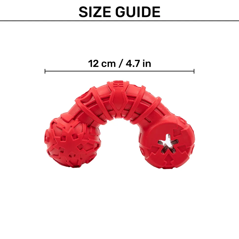 HUFT Chewtastic Mighty Multipurpose Bone Chew Toy For Dog - Red