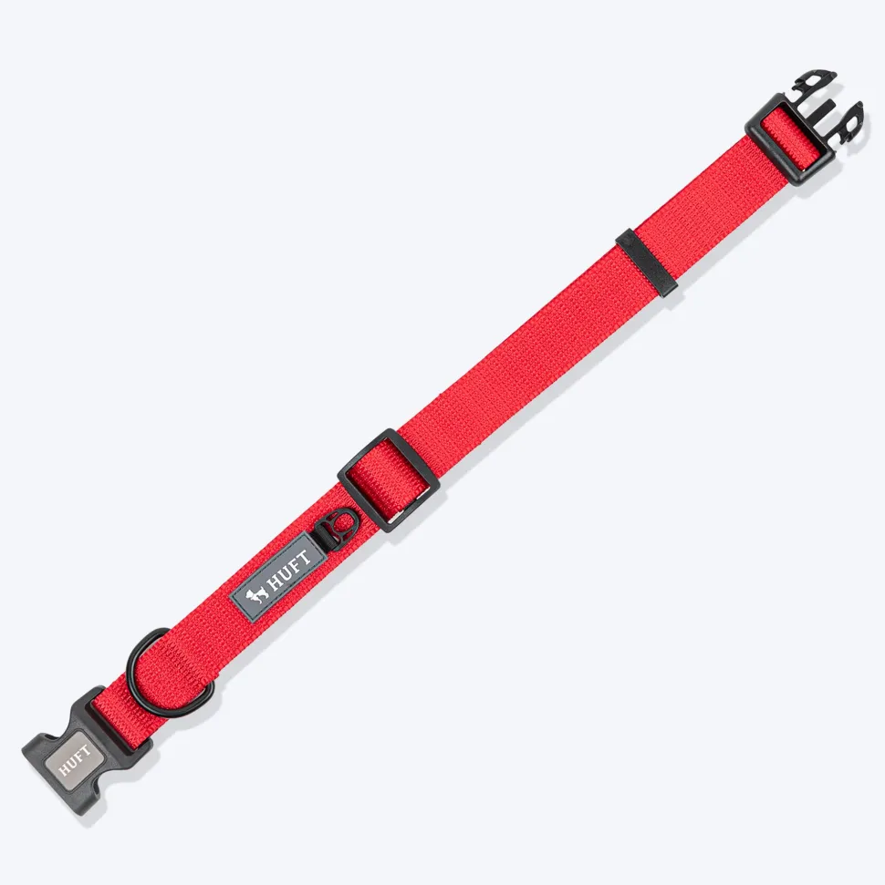 HUFT Classic Collar For Dog - Cherry Red