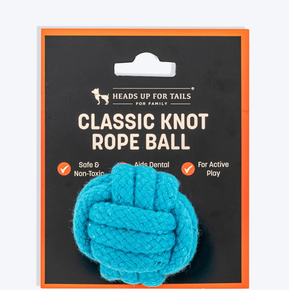 HUFT Classic Knotted Rope Ball Toy For Dog - Blue
