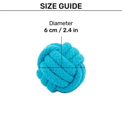 HUFT Classic Knotted Rope Ball Toy For Dog - Blue