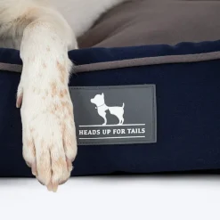 HUFT Classic Lounger Dog Bed - Grey & Navy