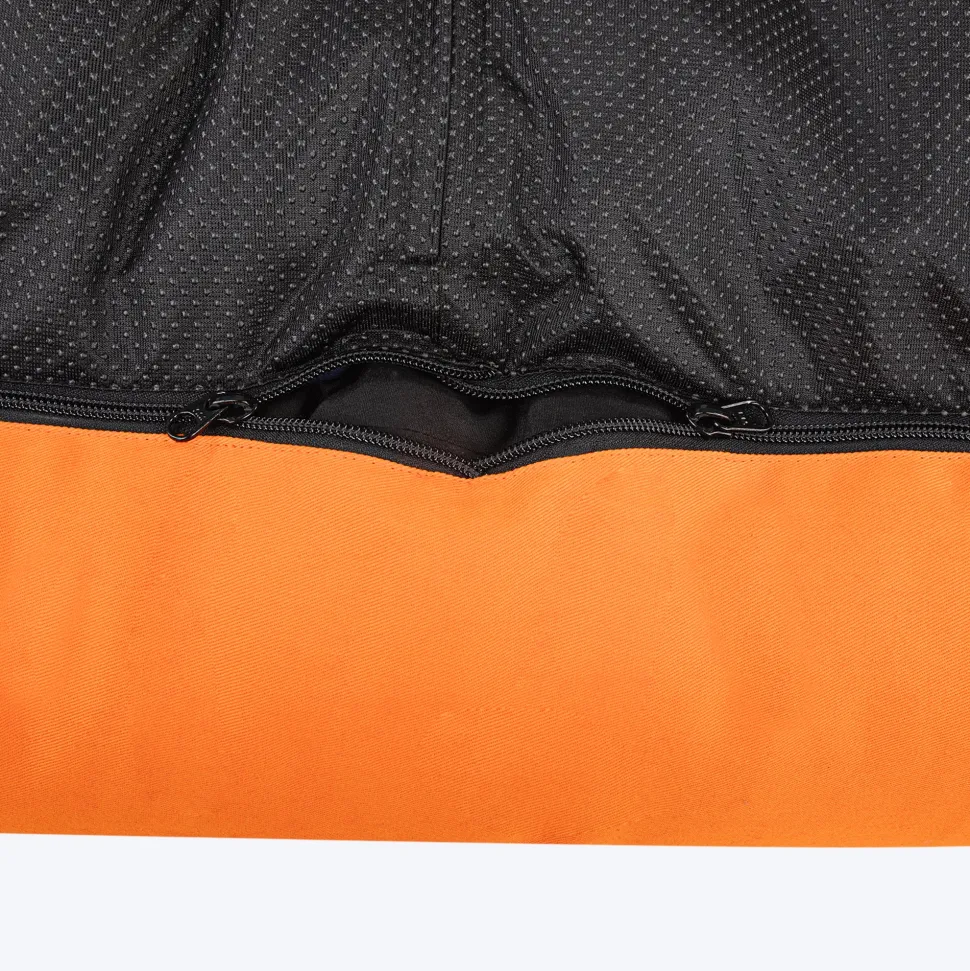 HUFT Classic Lounger Dog Bed - Orange & Blue