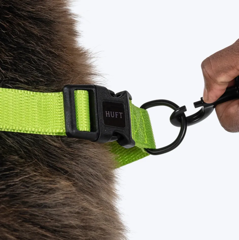 HUFT Classic Rope Leash For Dog - Neon Green - M - 5 ft