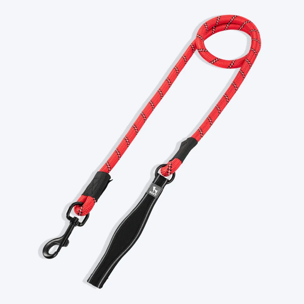 HUFT Classic Rope Leash For Dog - Red - 5 ft