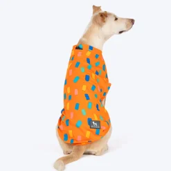 HUFT Confetti Love T-Shirt For Dog - Orange