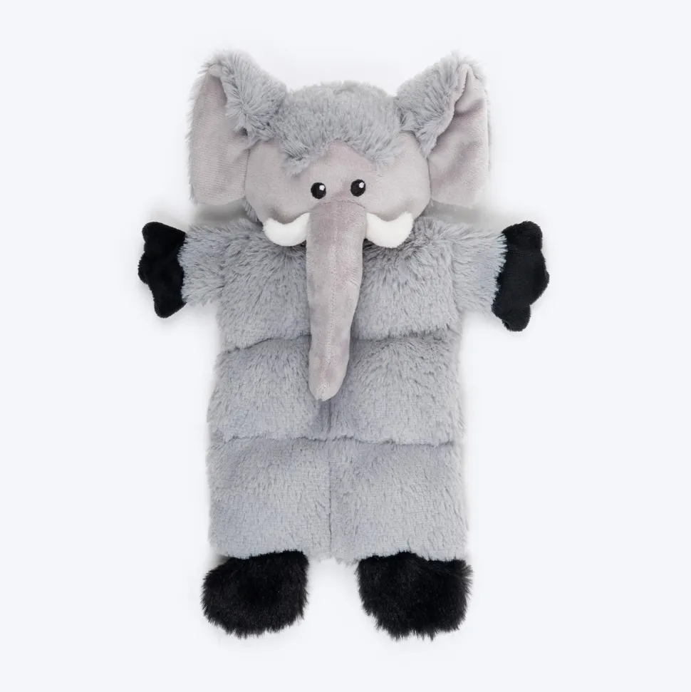 HUFT Cuddlephant Squeaky Plush Toy For Dog - Grey