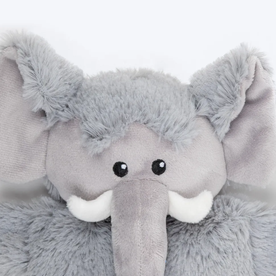 HUFT Cuddlephant Squeaky Plush Toy For Dog - Grey