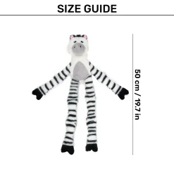 HUFT Debra The Zebra Squeaky Plush Toy For Dog - Multicolor
