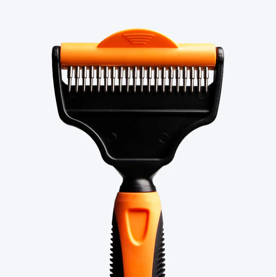 HUFT Deshedder with Rake for Dogs - Orange