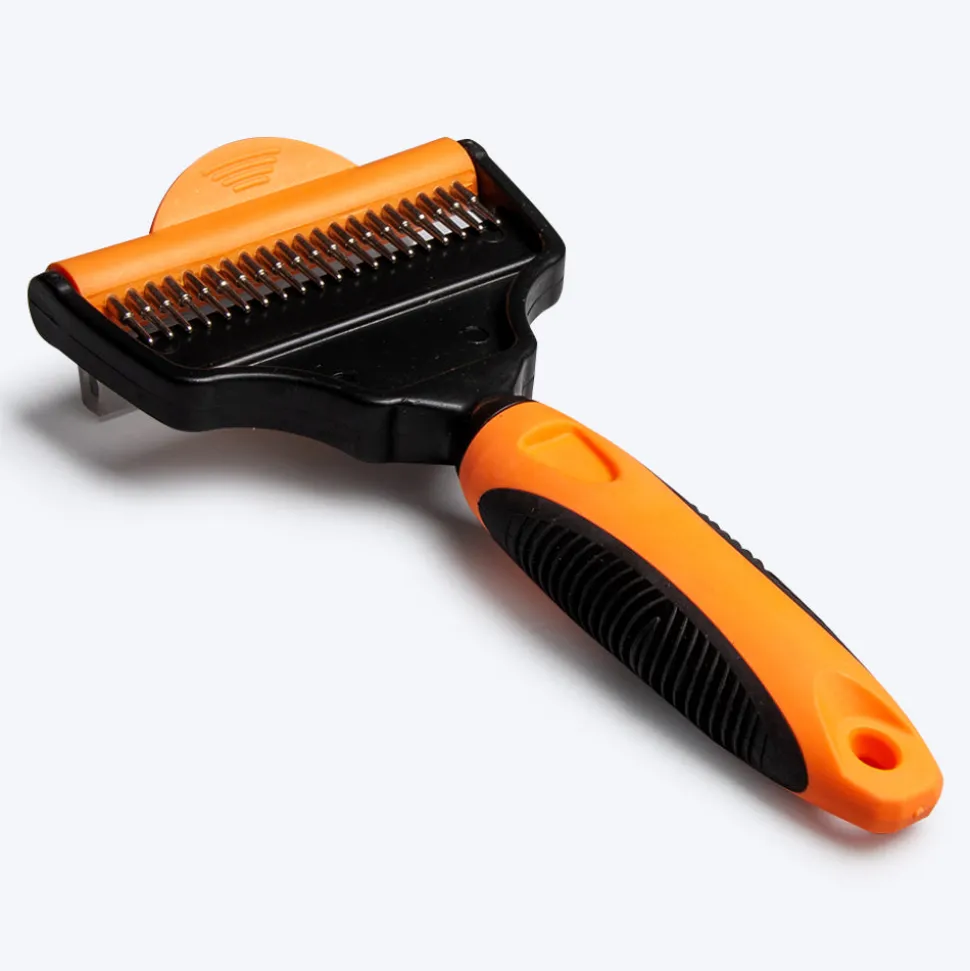 HUFT Deshedder with Rake for Dogs - Orange