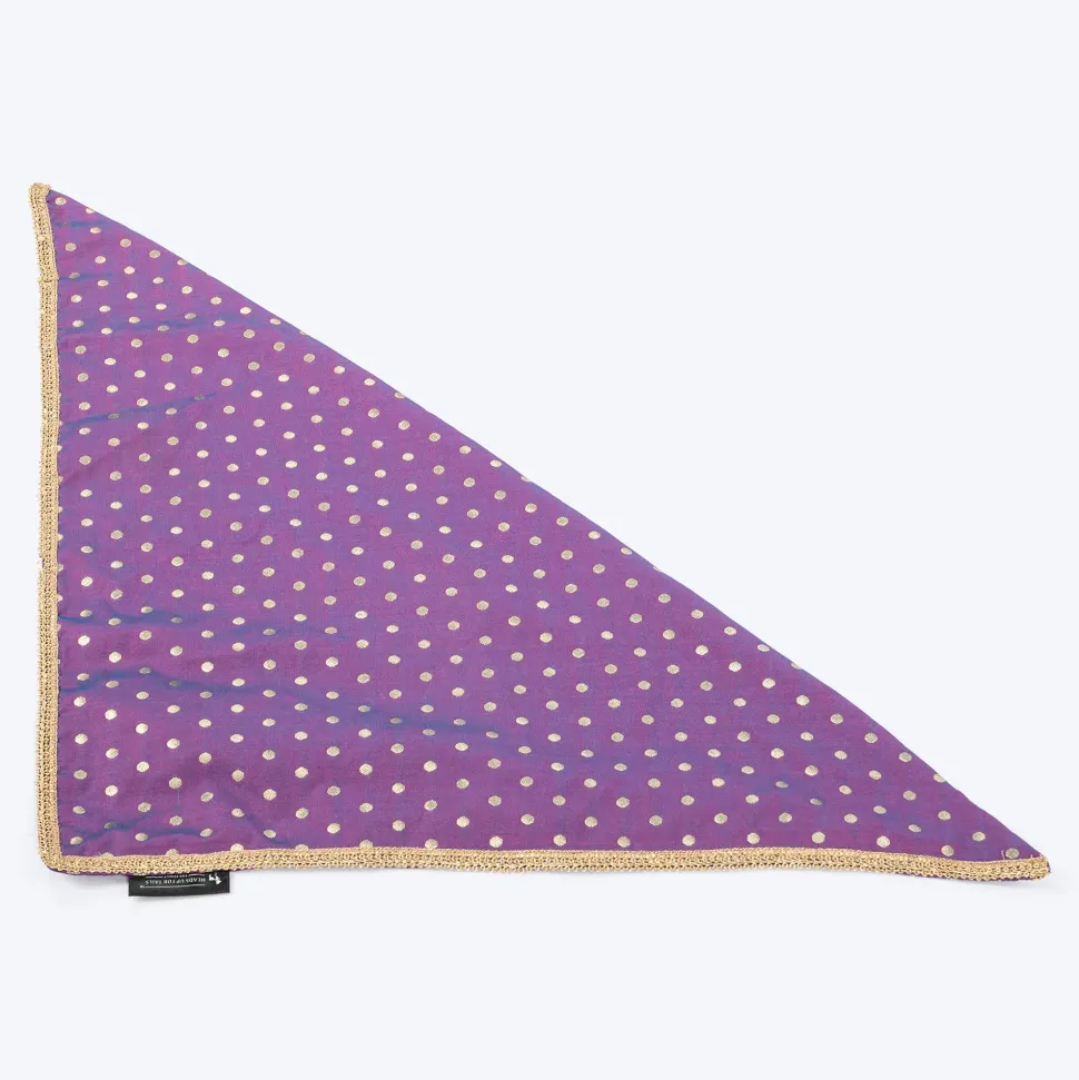 HUFT Desi Glam Knot Bandana For Dog - Purple