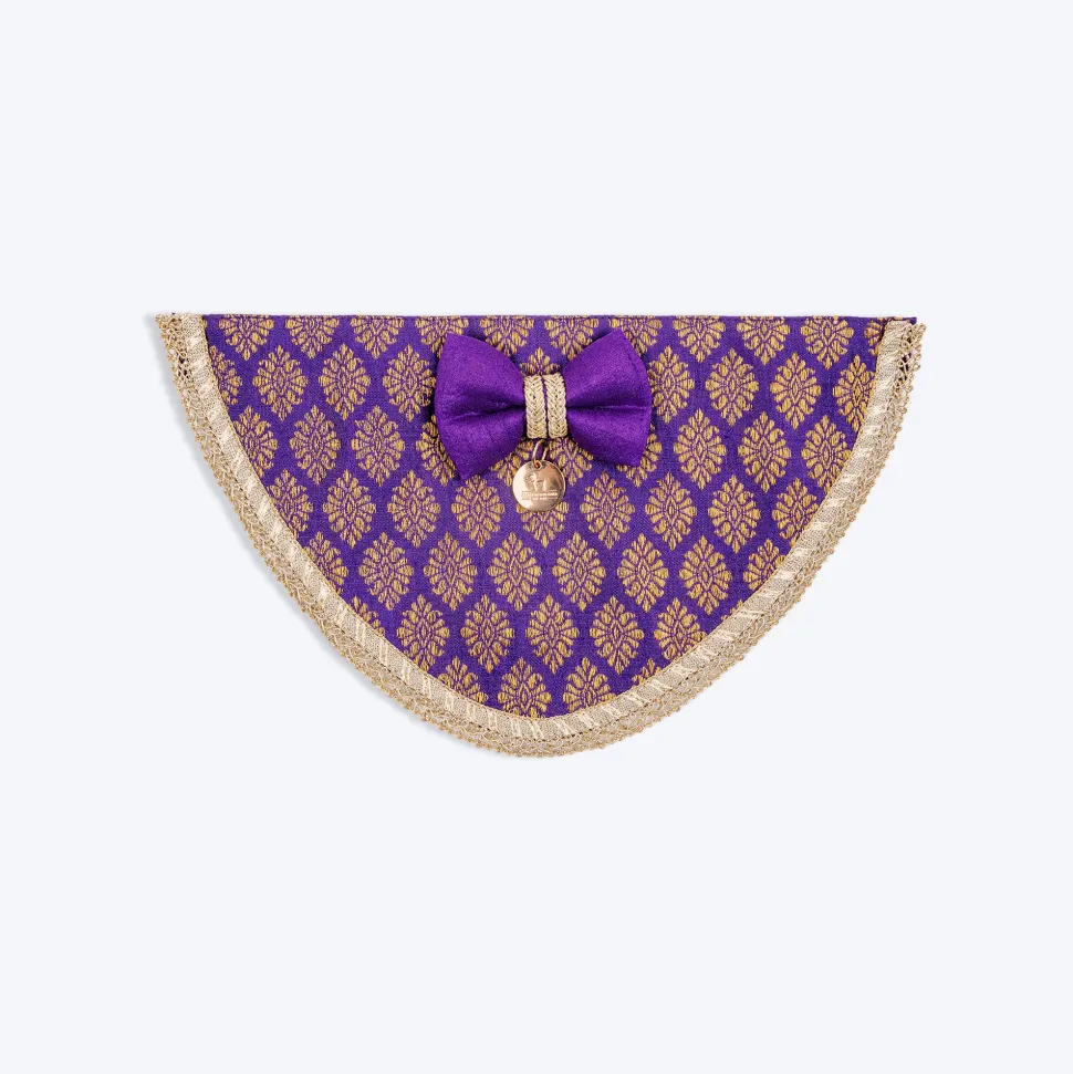 HUFT Desi Regal Bandana For Dog - Violet