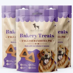 HUFT Dessert English Banoffee Pie Made With Real Chicken & Banana Treat For Dog - 100 gm