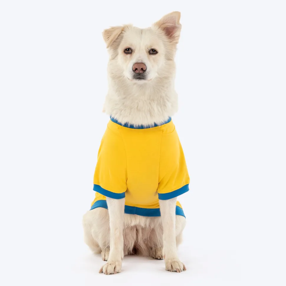 HUFT Dil Ka Tukda Printed T-Shirt For Dog - Yellow