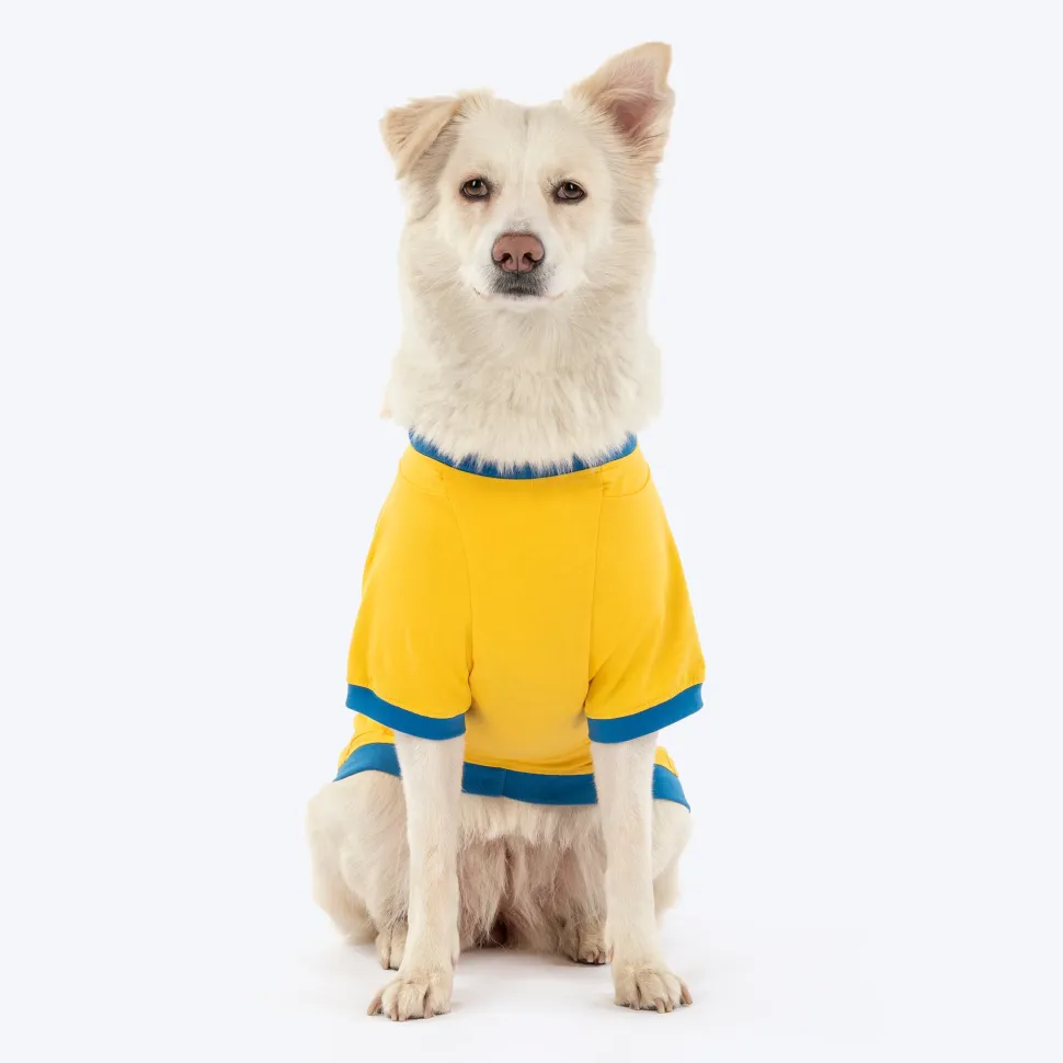 HUFT Dil Ka Tukda Printed T-Shirt For Dog - Yellow
