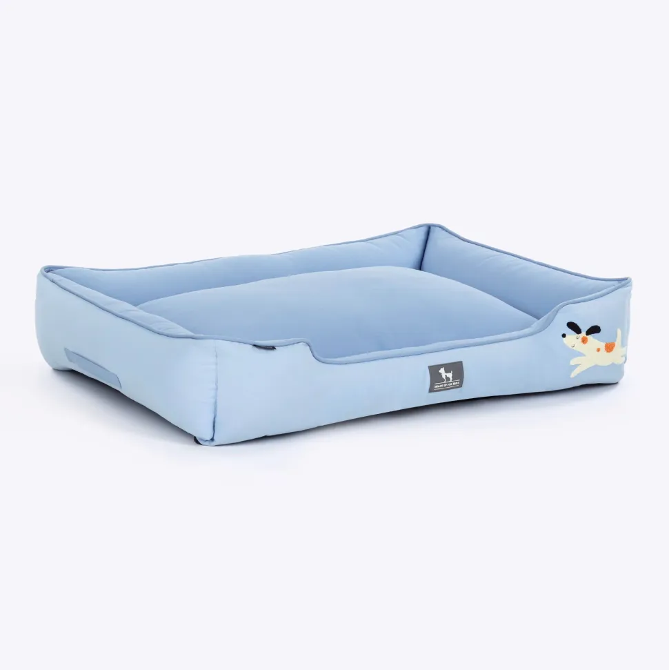 HUFT Doggie Classic Lounger Bed For Dog - Blue