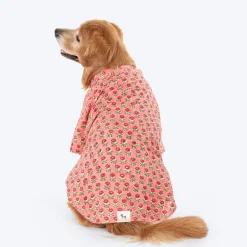 HUFT Floral Paws Kurta For Dog - Pink