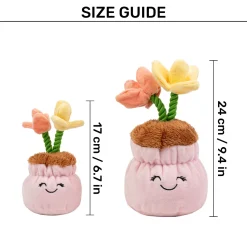 HUFT Flower Power Squeaky Plush Toy For Dog - Multicolor