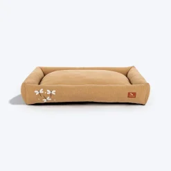 HUFT Flutter Of Love Lounger Bed For Dog - Light Brown