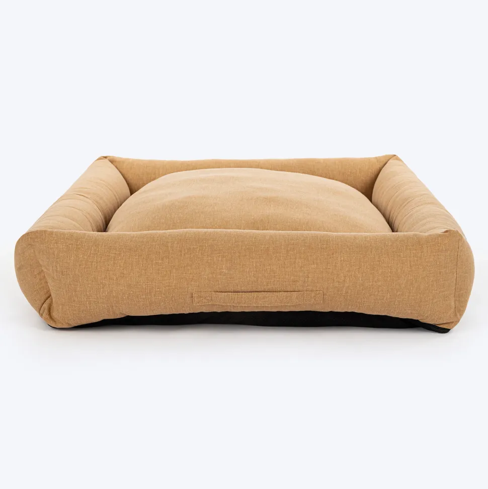 HUFT Flutter Of Love Lounger Bed For Dog - Light Brown