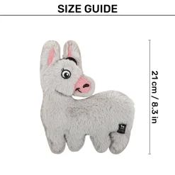 HUFT Funky Donkey Squeaky Cuddle Plush Toy For Dog - Grey