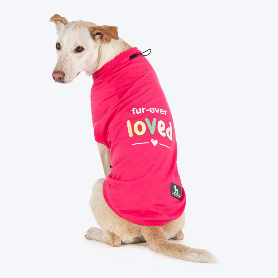 HUFT Fur-Ever Loved T-Shirt For Dogs - Pink