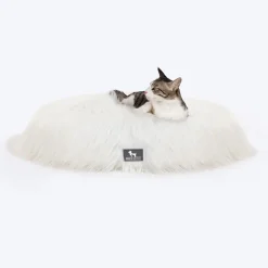 HUFT Furry Bliss Cuddle Bed For Cat & Puppy - White