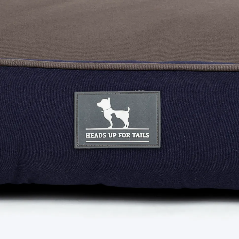 HUFT Giraffe Classic Lounger Bed For Dog - Grey & Navy
