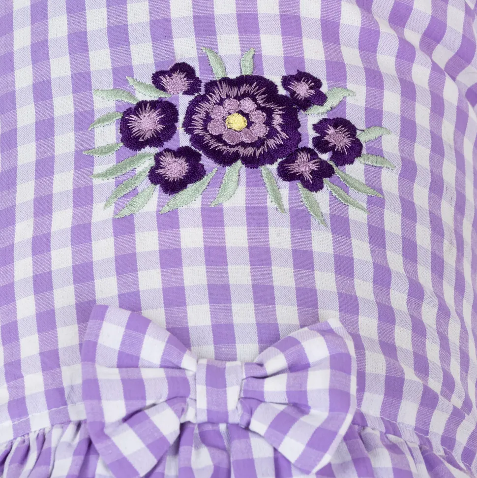 HUFT Go Gingham Dress For Dog - Purple