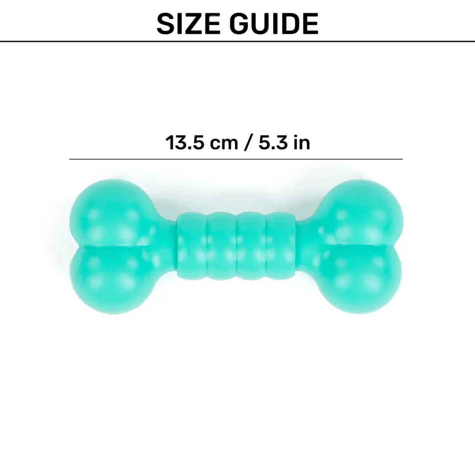 HUFT Happy Bone Chew Toy For Dog - Teal