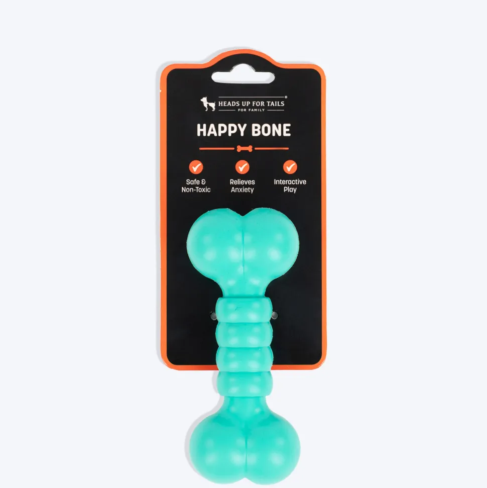 HUFT Happy Bone Chew Toy For Dog - Teal