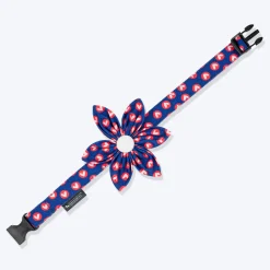 HUFT Heartpop Printed Bow Tie With Strap For Dog - Blue