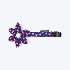 HUFT Heartpop Printed Bow Tie With Strap For Dog - Blue