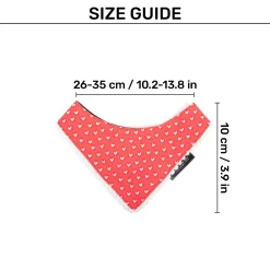 HUFT Heartstrings Printed Scarf For Cat & Puppy - Red
