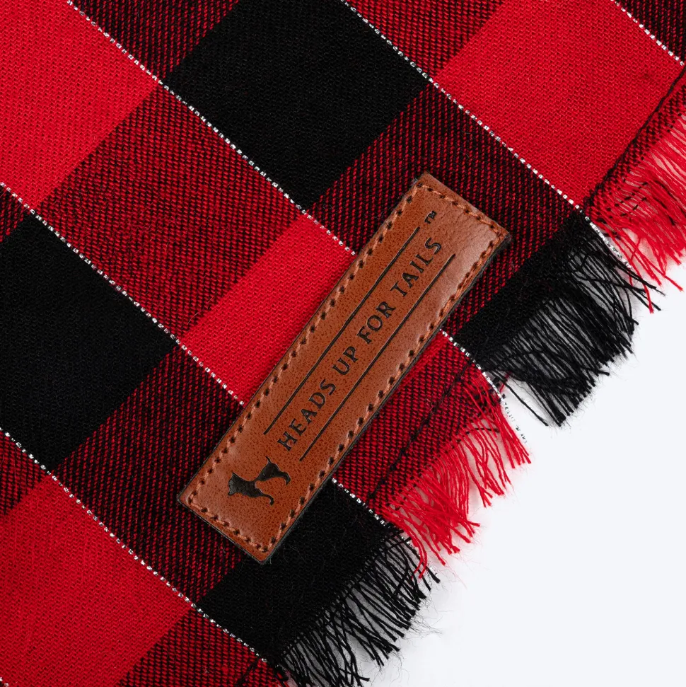 HUFT Holly Jolly Bandana For Dog - Red & Black