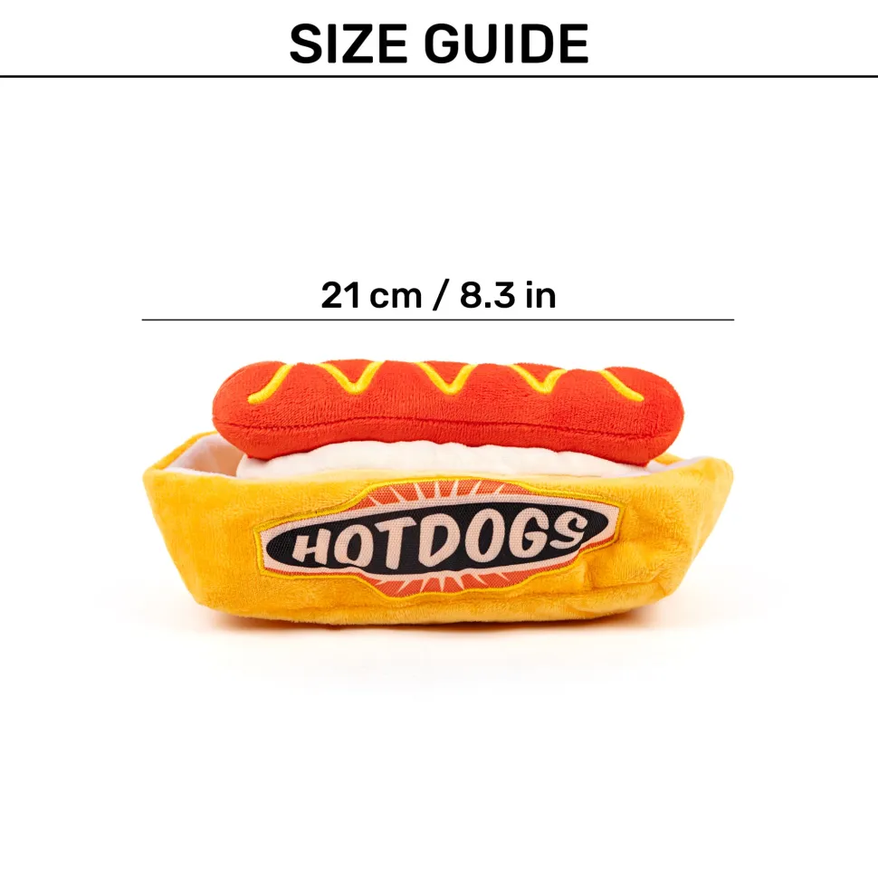 HUFT Hot Dog Plush Toy For Dog - Multicolor