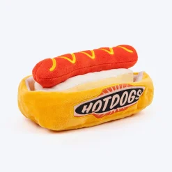 HUFT Hot Dog Plush Toy For Dog - Multicolor