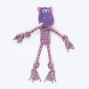HUFT Hug & Tug Hippo Squeaky Plush Toy For Dog - Purple
