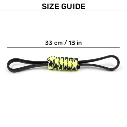 HUFT Infinity Pull Rope Toy For Dog - Black & Neon
