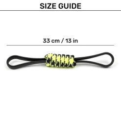 HUFT Infinity Pull Rope Toy For Dog - Black & Neon