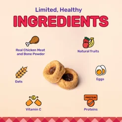 HUFT Jammies - Chicken Filled With Mixed Fruit Jam Dog Treats - 100 g