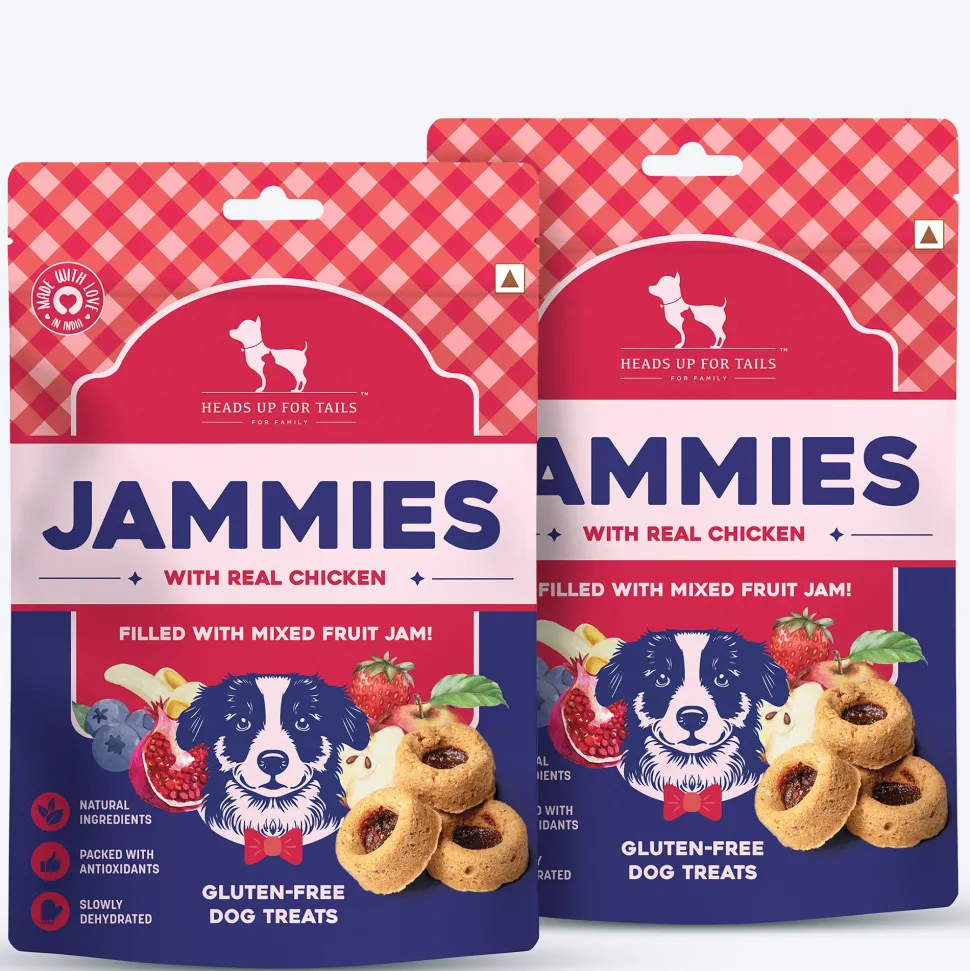 HUFT Jammies - Chicken Filled With Mixed Fruit Jam Dog Treats - 100 g