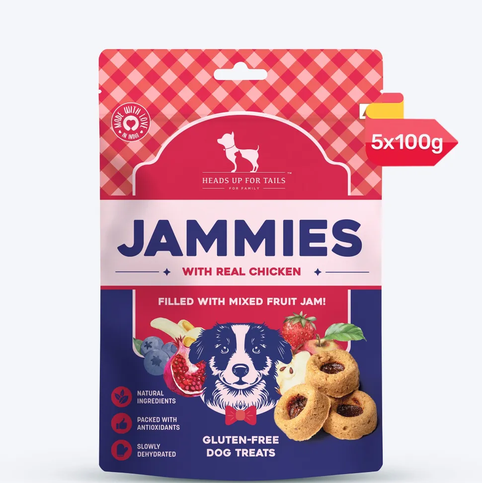 HUFT Jammies - Chicken Filled With Mixed Fruit Jam Dog Treats - 100 g