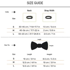 HUFT Jingle Hearts Collar With Bow Tie For Dog - Red & White
