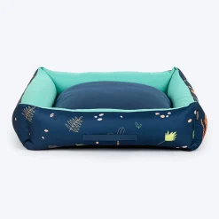 HUFT Jungle Dreams Lounger Bed For Dog - Blue