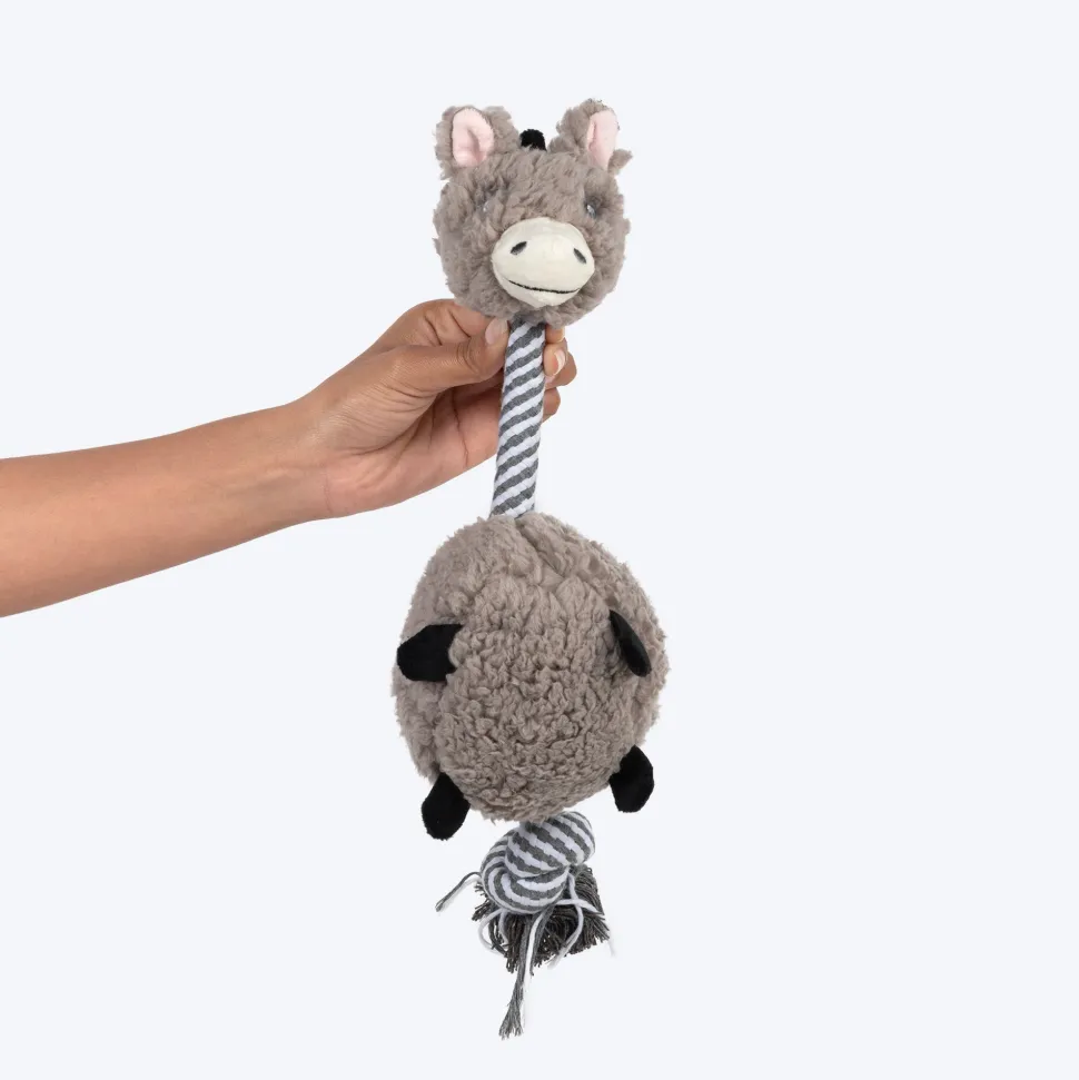 HUFT Long-Ey Donkey Squeaky Plush Toy For Dog - Brown