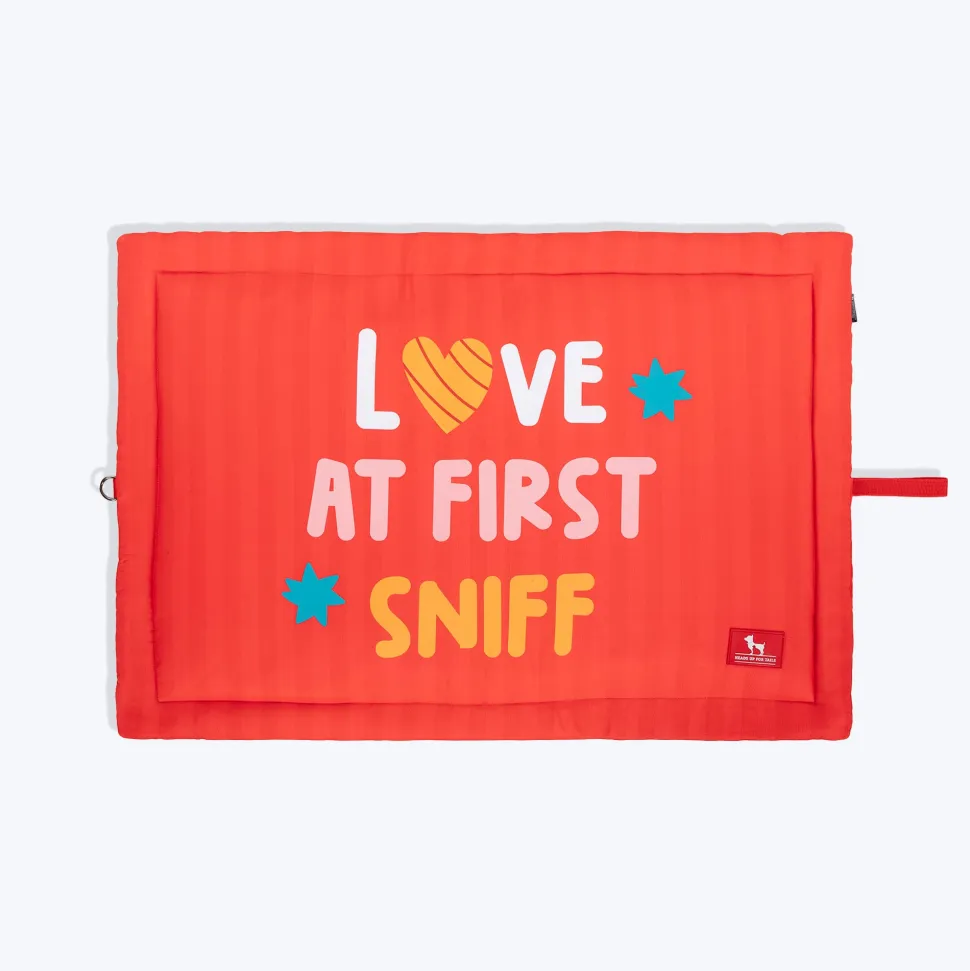 HUFT Love At First Sniff Flat Mat For Dog - Red