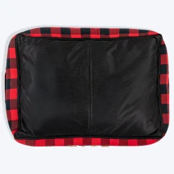 HUFT Love Plaid Lounger Bed For Dog - Red & Black
