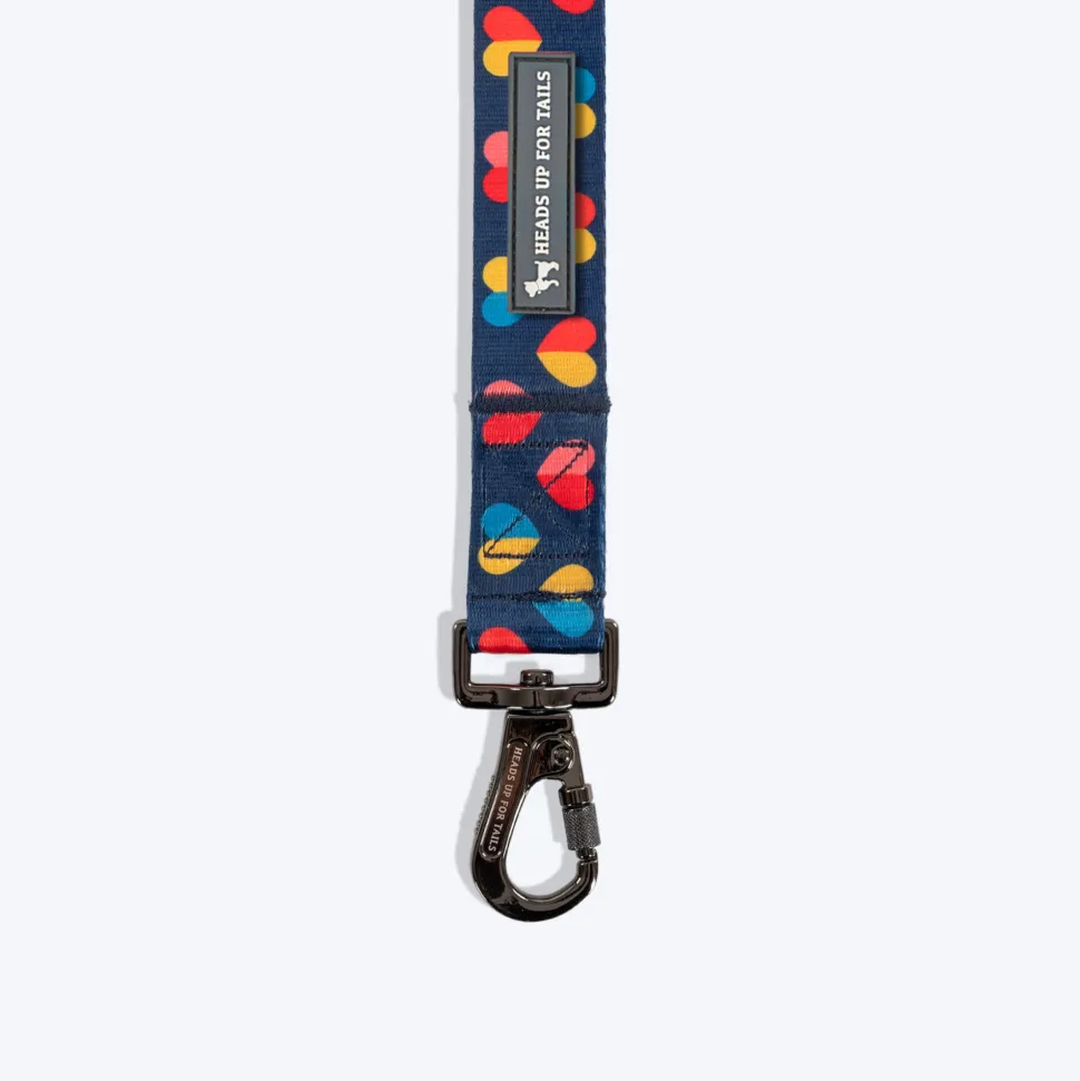HUFT Love Struck Printed Leash For Dog - Navy Blue
