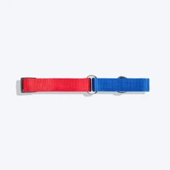 HUFT Martingale Collar For Dog - Crimson Red & Cobalt Blue